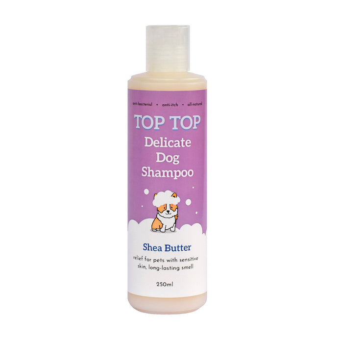 Top Top Pet Care's Delicate Dog Shampoo, a medicated dog shampoo tailor-made for pets with sensitive skin